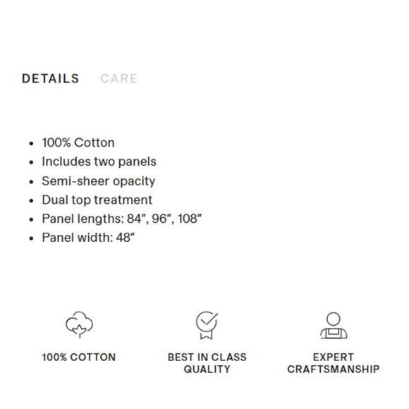 NWOT QUINCE 48x108 Cotton Sheer Curtain Set (Set of 2) Grey 5⭐Customer Reviews - Picture 5 of 9